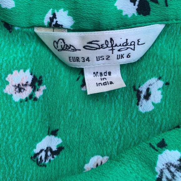 Green Button Down Flowy Skirt - Picture 4 of 5